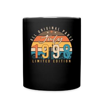 Millésime de juillet 1998 - Mug uni - noir - Devant