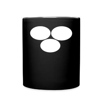 Drei Weisse Punkte - Tasse einfarbig - Schwarz - Vorne