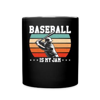 Baseball Fan Retro Vintage Batter - Tasse einfarbig - Schwarz - Vorne