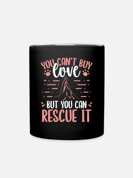 Dog Rescue Shetler Dog Adopt Dogs Animal Rescue - Tasse einfarbig - Schwarz