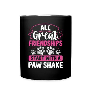 Dog Mom Dog Lover Funny Dog Owner Cute - Tasse einfarbig - Schwarz - Vorne