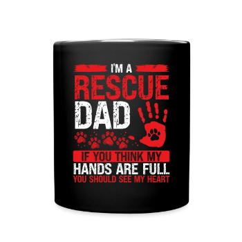 Sauveteur de chiens Papa Accueil Animal Pères Refuge - Mug uni - noir - Devant