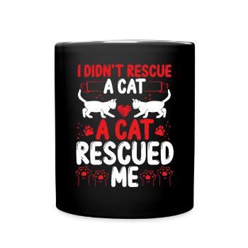 Foster Animals Shelter Cats Cat Rescuer Rescuer - Full Colour Mug - black - Front
