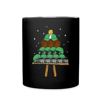 Baseball Fan Christmas Tree - Tasse einfarbig - Schwarz - Vorne
