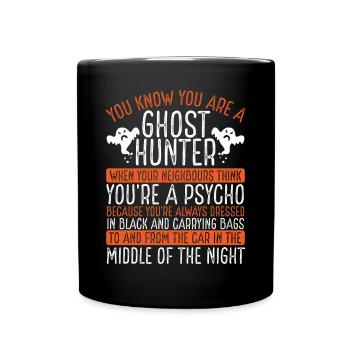 Halloween Ghost Hunting Camerca Drôle de chasseur de fantômes - Mug uni - noir - Devant