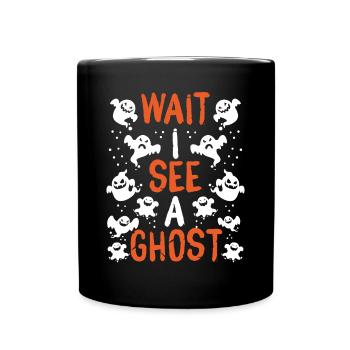 Chasse aux fantômes Attendez de voir un chasseur de fantômes fantômes - Mug uni - noir - Devant
