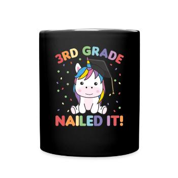 Les enfants de 3ème année l’ont cloué Unicorn Graduation - Mug uni - noir - Devant