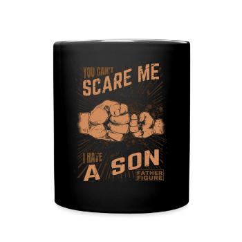 Father and Son - Fist bump Father Figure for Fathers - Full Colour Mug - black - Front