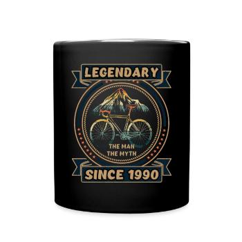 Bicycle 1990 Cycling Road Bike Cyclist Birthday - Full Colour Mug - black - Front