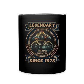 Bicycle 1978 Cycling Road Bike Cyclist Birthday - Full Colour Mug - black - Front