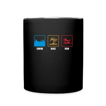 Drôle de traithleten, athlètes, cadeau de triathlon - Mug uni - noir - Devant