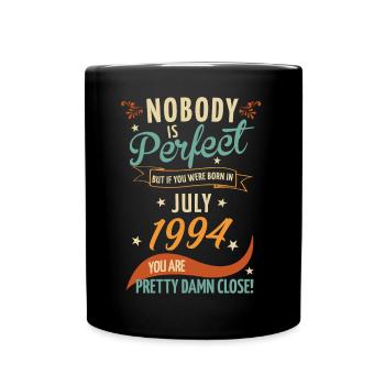 Personne n’est parfait né en juillet 1994 - Mug uni - noir - Devant