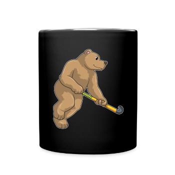 Hockey sur gazon Bear Stick - Mug uni - noir - Devant