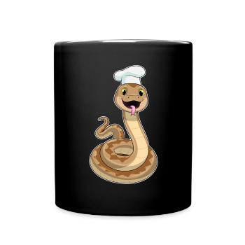 Cuisinière Chef Serpent Cuisson du Chapeau - Mug uni - noir - Devant