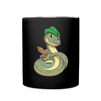 Schlange Schwert - Tasse einfarbig - Schwarz - Vorne