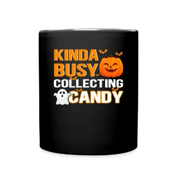 Halloween Party | Kostüm Kinder Süßes Geschenk - Tasse einfarbig - Schwarz - Vorne