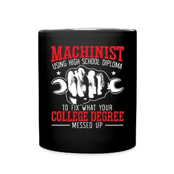 Machiniste Machine Artisan Fabricant CNC - Mug uni - noir - Devant
