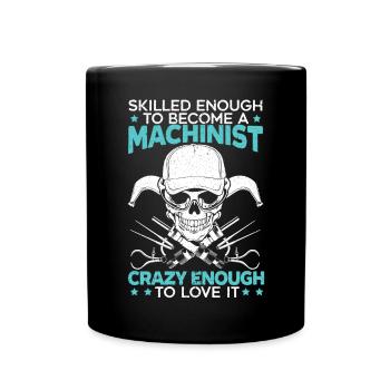 Zerspanungsmechaniker Maschinenhandwerker CNC-Hersteller - Tasse einfarbig - Schwarz - Vorne