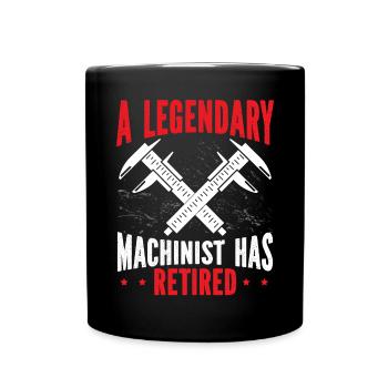 Un machiniste légendaire a pris sa retraite d’un fabricant de CNC - Mug uni - noir - Devant
