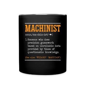 Zerspanungsmechaniker Maschinenhandwerker CNC-Hersteller - Tasse einfarbig - Schwarz - Vorne