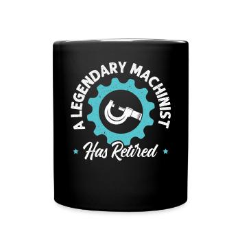 Un machiniste légendaire a pris sa retraite d’un fabricant de CNC - Mug uni - noir - Devant