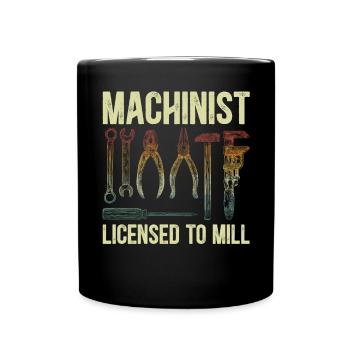 Machiniste autorisé à fraiser un fabricant de CNC - Mug uni - noir - Devant