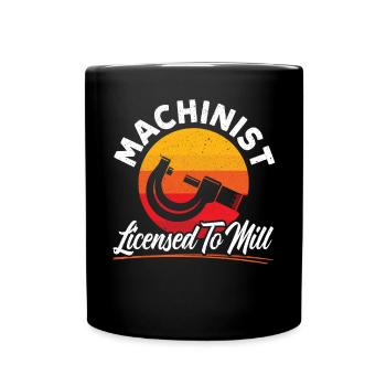 Machiniste autorisé à fraiser un fabricant de CNC - Mug uni - noir - Devant