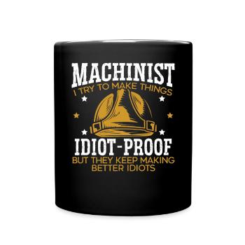 Machiniste Machine Artisan Fabricant CNC - Mug uni - noir - Devant