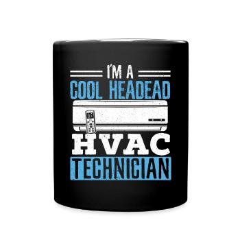 Je suis un technicien CVC à tête froide Réparation de climatisation - Mug uni - noir - Devant