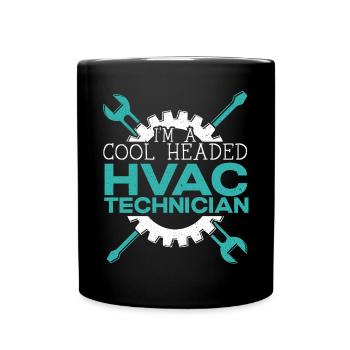 Je suis un technicien CVC à tête froide Réparation de climatisation - Mug uni - noir - Devant