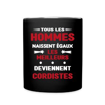 Les Meilleurs Hommes Deviennent Cordistes - Mug uni - noir - Devant