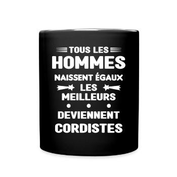 Les Meilleurs Hommes Deviennent Cordistes - Mug uni - noir - Devant