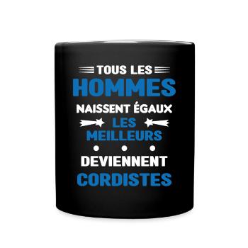 Les Meilleurs Hommes Deviennent Cordistes - Mug uni - noir - Devant