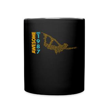 Awesome since 1987. Wakeboard Lifestyle - Tasse einfarbig - Schwarz - Vorne