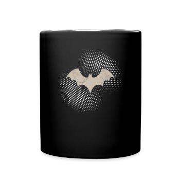 Fledermaus - Tasse einfarbig - Schwarz - Vorne