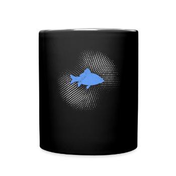 Fisch - Tasse einfarbig - Schwarz - Vorne
