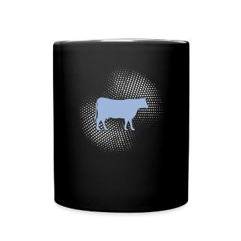 Kuh Rind - Tasse einfarbig - Schwarz - Vorne