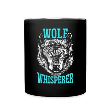 Wolf Flüsterer Wolf Wildtier Tierpfleger - Tasse einfarbig - Schwarz - Vorne