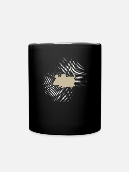 Maus - Tasse einfarbig - Schwarz