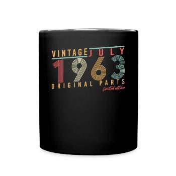 Born 1963 in July - Full Colour Mug - black - Front