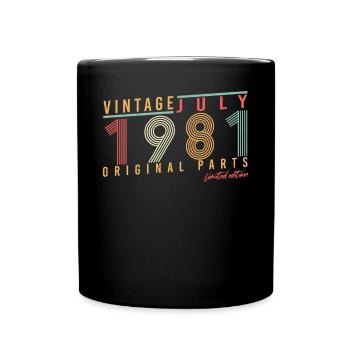Original Juli 1981 - Tasse einfarbig - Schwarz - Vorne