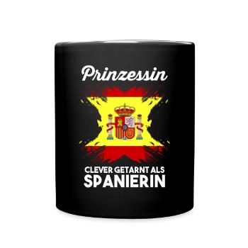 Prinzessin Espana Spanier Spanisches Spanien - Tasse einfarbig - Schwarz - Vorne