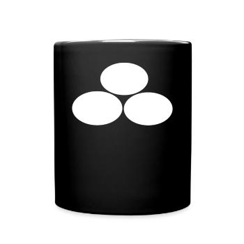 Trois ovales blancs - Mug uni - noir - Devant