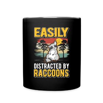 Facilement distrait par Raccoons Raccoons Raccoons Raccoon - Mug uni - noir - Devant