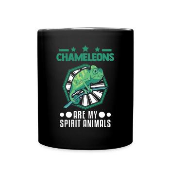 Chamäleon Spirit Animal Chameleon - Tasse einfarbig - Schwarz - Vorne