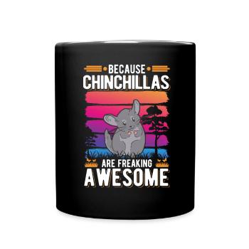Parce que les chinchillas sont impressionnants - Mug uni - noir - Devant