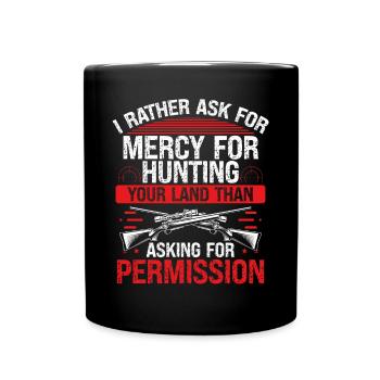 Hunting Ask for Funny Hunter Wild Boar Hunter - Full Colour Mug - black - Front