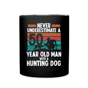 Chasseur de 50 ans 50e anniversaire pour la chasse - Mug uni - noir - Devant