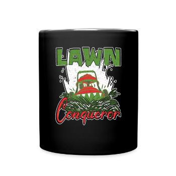 Rasenmäher Lawn Conqueror Rasenpflege - Tasse einfarbig - Schwarz - Vorne