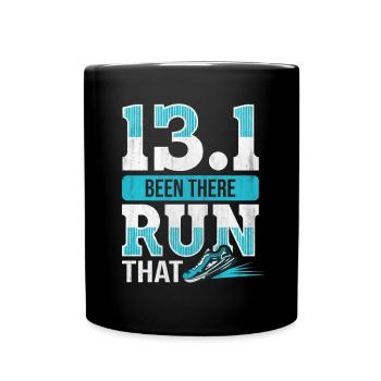 13.1 Been There Run That - Coureur de semi-marathon - Mug uni - noir - Devant